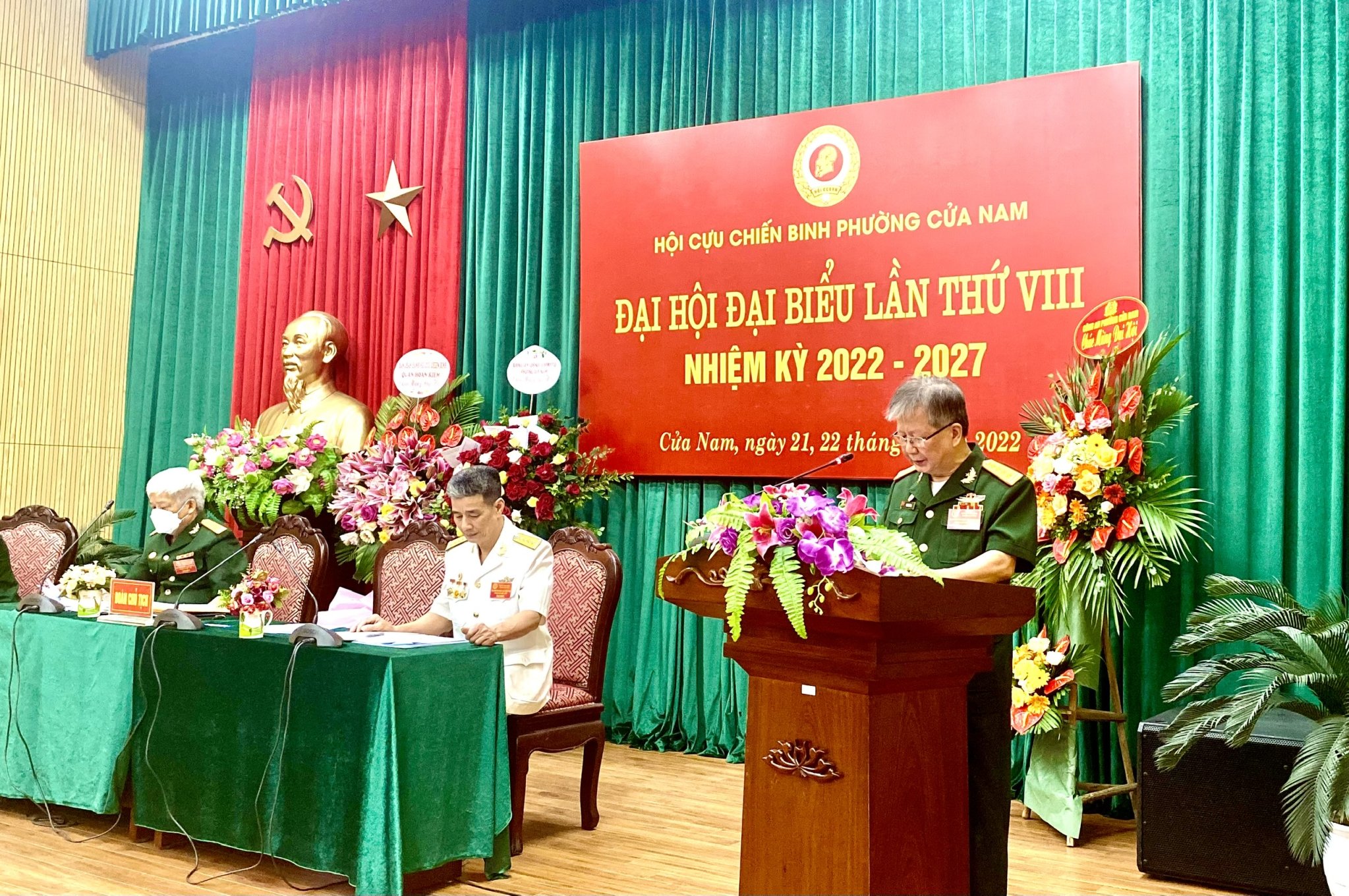 ĐẠI HỘI ĐẠI BIỂU HỘI CỰU CHIẾN BINH PHƯỜNG CỬA NAM KHÓA VIII NHIỆM KỲ 2022 -2027 THÀNH CÔNG TỐT ĐẸP